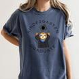Boys Girls Kindergarten Graduate Sloth Graduation Cap Women's Comfort Colors T-Shirt Denim