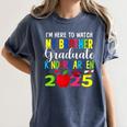 My Brother Graduated Kindergarten Class Of 2025 Graduation Women's Comfort Colors T-Shirt Denim