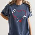 BSN RN Nurse Graduation Nursing Essentials BSN Nurses Women's Comfort Colors T-Shirt Denim
