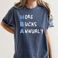 More Bucks Annually MBA Graduation Shirt Women's Comfort Colors T-Shirt Denim