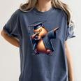Capybara Graduation Dabbing Capy Wearing Graduate Gown Women's Comfort Colors T-Shirt Denim