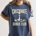 Checkmate Senior 2026 Chess Piece Class Of 2026 Graduation Women's Comfort Colors T-Shirt Denim