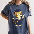 Cheetah Graduation Cute Kindergarten Elementary High School Women's Comfort Colors T-Shirt Denim
