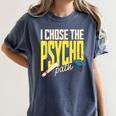 I Chose The Psycho Path Psychology Major Graduation Women's Comfort Colors T-Shirt Denim