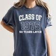 Class Of 1975 Reunion 50 Years Alumni Graduation High School Women's Comfort Colors T-Shirt Denim
