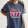 Class Of 1977 School Graduation Meetup Reunion Women's Comfort Colors T-Shirt Denim