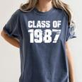 Class Of 1987 High School College Graduation Reunion Women's Comfort Colors T-Shirt Denim