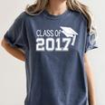 Class Of 2017 Cute Graduation T-Shirt Women's Comfort Colors T-Shirt Denim