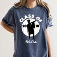 Class Of 2018 Dabbing Graduations Shirt-High School Grad Tee Women's Comfort Colors T-Shirt Denim