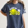 Class Of 2018 Shirts Graduation Senior Tennis Shirt Women's Comfort Colors T-Shirt Denim