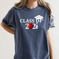 Class Of 2021 Graduation For Him Her Bowling Women's Comfort Colors T-Shirt Denim