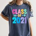 Class Of 2021 Graduation Grow With Me Women's Comfort Colors T-Shirt Denim