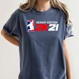 Class Of 2021 Senior Year Gamer Style Graduation For Grad Women's Comfort Colors T-Shirt Denim