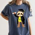 Class Of 2022 Sloth Graduation Masters College High School Women's Comfort Colors T-Shirt Denim