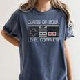 Class Of 2024 Level Complete Video Gamer Senior Graduation Women's Comfort Colors T-Shirt Denim