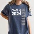 Class Of 2024 Senior 24 Shirt High School Graduation Party Women's Comfort Colors T-Shirt Denim