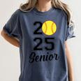 Class Of 2025 Softball Senior Graduation Graduate Women Women's Comfort Colors T-Shirt Denim