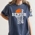 Class Of 2026 Basketball Senior 26 Player Team Graduation Women's Comfort Colors T-Shirt Denim