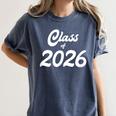 Class Of 2026 Graduation School Spirit Her Senior Class Women's Comfort Colors T-Shirt Denim
