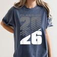 Class Of 2026 High School Senior Graduation Grey Sport Style Women's Comfort Colors T-Shirt Denim