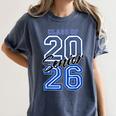 Class Of 2026 Senior Graduation High School And College Grad Women's Comfort Colors T-Shirt Denim