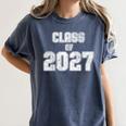 Class Of 2027 Shirt Senior Graduation 2027 Women's Comfort Colors T-Shirt Denim