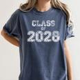 Class Of 2028 Shirt Senior 2028 Graduation Him Her Women's Comfort Colors T-Shirt Denim