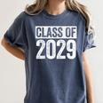 Class Of 2029 Shirt Senior 2029 Graduation Women's Comfort Colors T-Shirt Denim