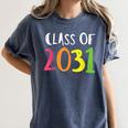 Class Of 2031 Kindergarten Graduation Back To School T-Shirt Women's Comfort Colors T-Shirt Denim
