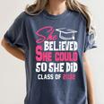 Class Of 2032 She Believed She Could Kids Graduation T-Shirt Women's Comfort Colors T-Shirt Denim