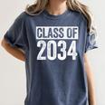 Class Of 2034 Shirt Senior 2034 Graduation Women's Comfort Colors T-Shirt Denim