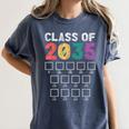 Class Of 2035 Graduation Check List Women's Comfort Colors T-Shirt Denim