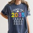 Class Of 2035 Grow With Me Checklist Graduation Women's Comfort Colors T-Shirt Denim