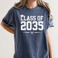 Class Of 2035 Grow With Me Graduation First Day Of School Women's Comfort Colors T-Shirt Denim