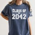 Class Of 2042 Grow With Me First Day Of School Graduation Women's Comfort Colors T-Shirt Denim