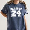 Class Of 24 2024 School Tee Shirt Graduation Class Party Women's Comfort Colors T-Shirt Denim