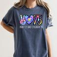 Class Of 75 1975 50th Class Reunion Tie Dye Graduation Items Women's Comfort Colors T-Shirt Denim