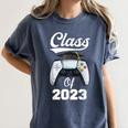 Class Of Gamer 2023 Shirt Graduation Game Boy Graduate Women's Comfort Colors T-Shirt Denim