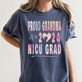 Colorful Proud Grandma 2024 NICU Graduate Baby Graduation Women's Comfort Colors T-Shirt Denim