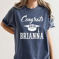 Congrats 2018 Brianna College High School Graduation T-Shir Women's Comfort Colors T-Shirt Denim
