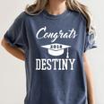 Congrats 2018 Destiny College High School Graduation T-Shir Women's Comfort Colors T-Shirt Denim