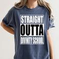 Cool Straight Outta Divinity School Graduation Shirt Women's Comfort Colors T-Shirt Denim