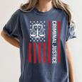 Criminal Justice Major College Student Graduate Graduation Premium Women's Comfort Colors T-Shirt Denim