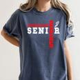 Cross Country Senior Night Senior 2025 Graduation Party 6 Women's Comfort Colors T-Shirt Denim