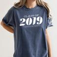 Cute Class Of 2019 Distressed Senior Graduation 2019 Women's Comfort Colors T-Shirt Denim