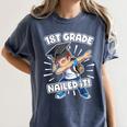 Dabbing Graduation Boy 1st Grade Class Of 2021 Nailed It Women's Comfort Colors T-Shirt Denim