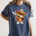 Dabbing Mexican Pizza Dance Food Lover Graduation Women's Comfort Colors T-Shirt Denim