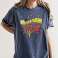 DC Comics The Flash Graduation Did It In A Flash Women's Comfort Colors T-Shirt Denim