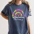 Doctor Of Physical Therapy Therapist DPT Graduation Rainbow Women's Comfort Colors T-Shirt Denim