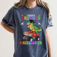 I Easily Crushed Kindergarten Graduation 2022 Truck Dinosaur Women's Comfort Colors T-Shirt Denim